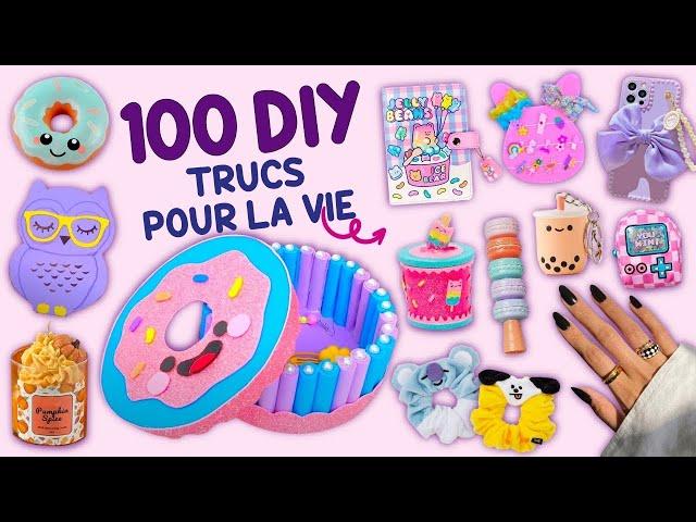 100 DIY - TRUCS  FACILES ET PROJETS DIY TU PEUX FAIRE EN 5 MINS - DIY EN CARTON, DÉCO INTÉRICE....