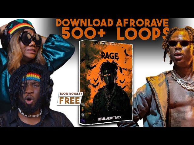 FREE DOWNLOAD 500+ Rema Afro Rave Loops | Rage Sample Pack Afrobeat Drums Guitars Melody Loops MIDI