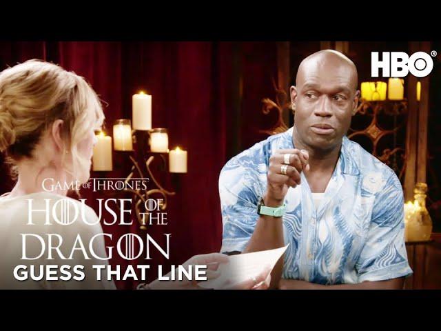 Steve Toussaint & Eve Best Play Guess That Line | House Of The Dragon | HBO