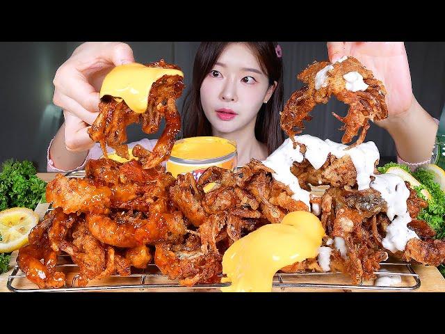 ASMR MUKBANG | Super Crispy  Chili Soft Shell Crab & Cream Soft Shell Crab  Whole Fried Crabs