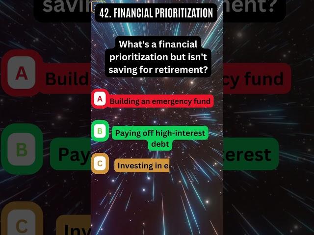 Wellness Quiz : Financial : Savings Growth / Financial Prioritization #shorts #dimensionsofwellness