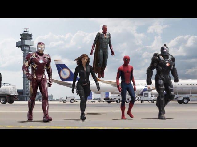 Equipo Iron Man Vs Equipo Cap - Pelea en el Aeropuerto - Capitán América: Civil War CLIP 4K LATINO