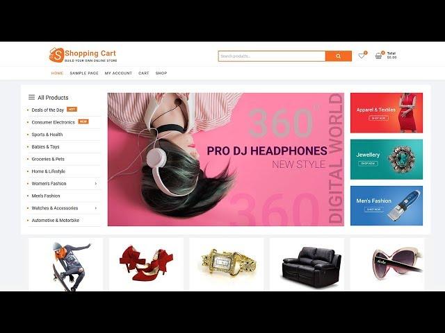 ShoppingCart - One click demo import - Best Wordpress Shopping Site