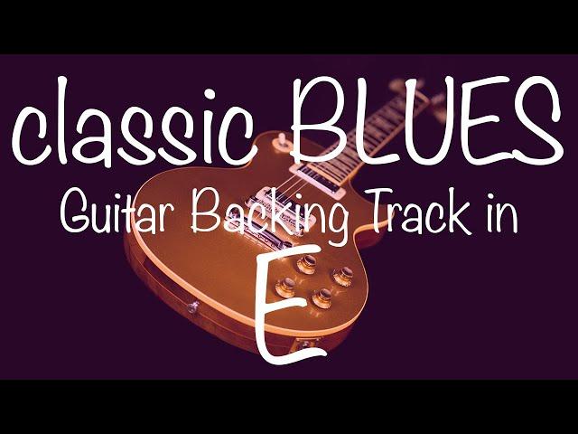 Classic Blues Shuffle Guitar Backing Track in E