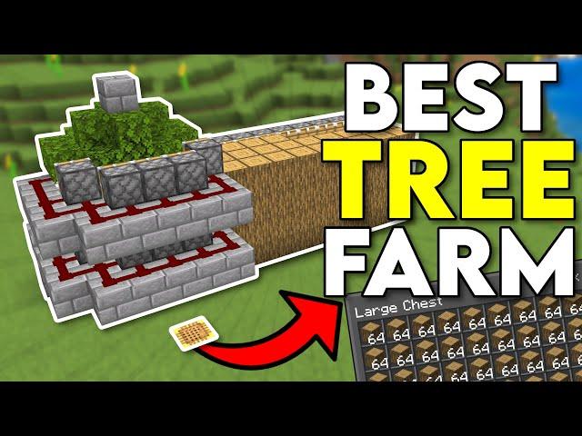 BEST AFK Tree Farm Minecraft Bedrock 1.21!