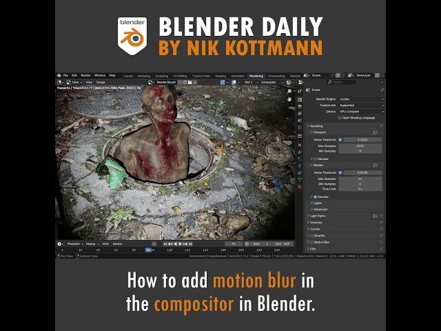 How to Add Motion Blur in the Compositor in Blender