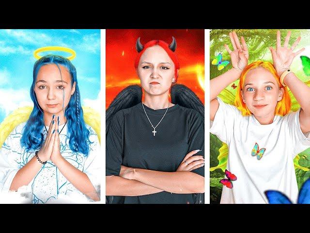 Výzva tří sester! STARŠÍ VS STŘEDNÍ VS MLADŠÍ SESTRA | Amelka Karamelka Czech