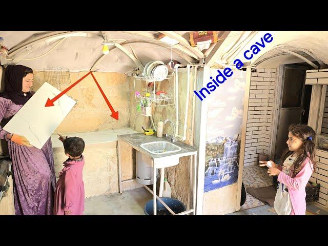 Installing a kitchen counter in a luxurious magical cave: a nomadic lady's masterpiece