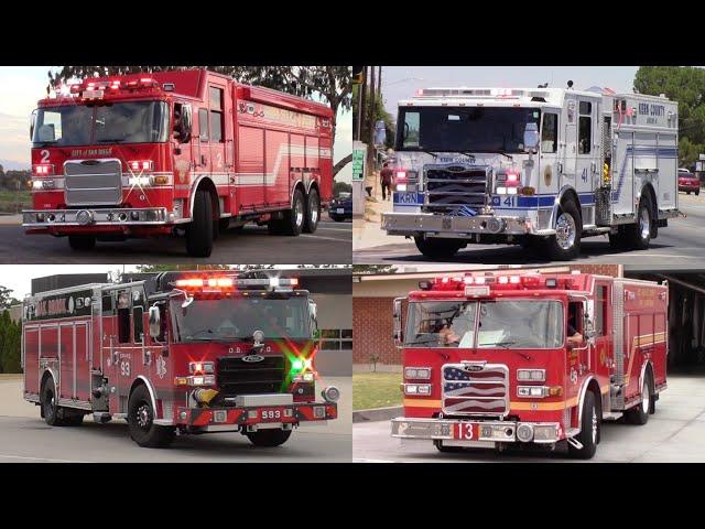 Fire Trucks Responding Compilation: Pierce MFG Volume II