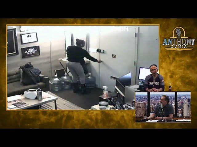 Anthony Cumia watches a thief robbing Compound Media! (With stupid Geno)