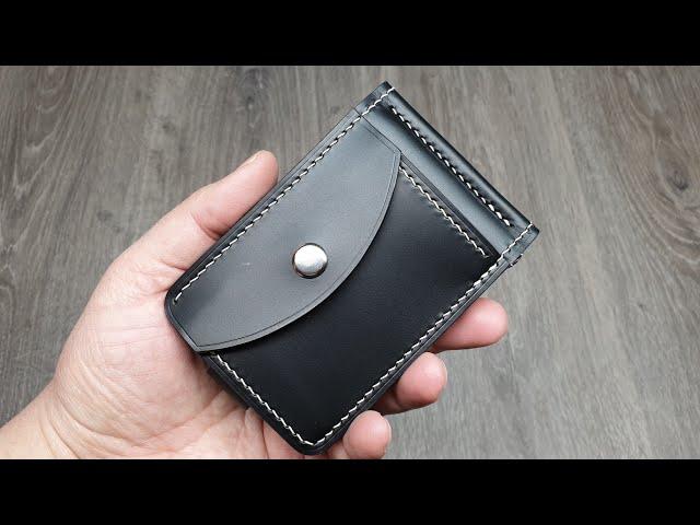 Handmade wallet with coin pocket. Шкіряний гаманець з кишенею для монет.