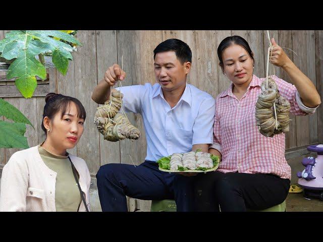 Husband & Wife Make Stuffed Pork Legs Together - Lover Stood Silently Watching From Afar