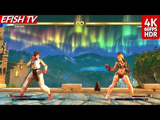 Sakura vs Cammy (Hardest AI) - Street Fighter V | PS5 4K 60FPS