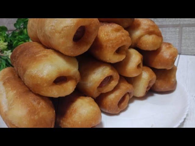 Жаренные сосиски в тесте.Легкое,Воздушное, тесто .Простой рецепт