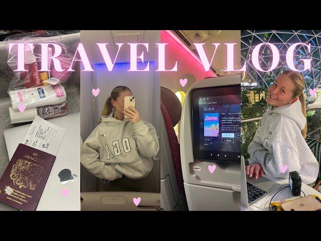 TRAVEL WITH ME TO AUSTRALIA | AIRPORT VLOG & 24 HOUR FLIGHT! | CHLOEWHITTHREAD