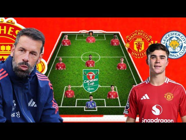 TODAY MATCH: MAN UNITED VS LEICESTER CITY STRONGEST Predicted Line-up With Harry Amass | EFL Cup