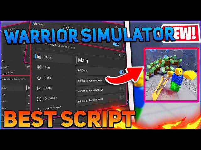 Warrior Simulator Script GUI / Hack (Auto Farm, Auto Hatch, Infinite XP, And More) *PASTEBIN 2024*