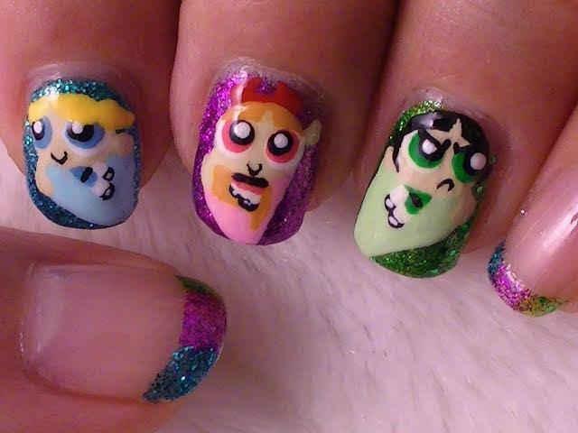 Powerpuff Girls Nail Art