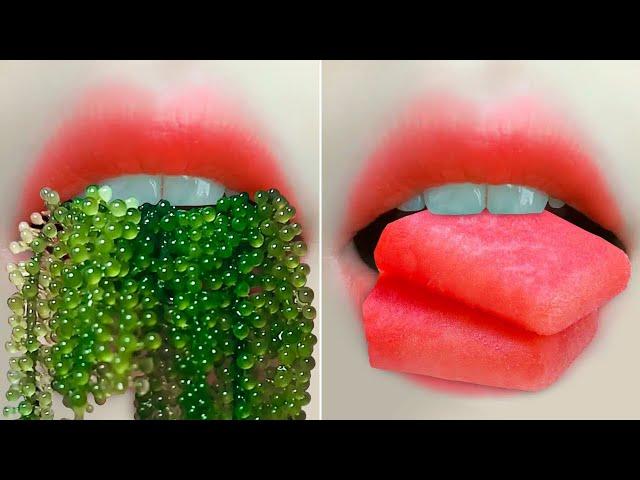 ASMR EATING SEA GRAPE, Frozen WATERMELON, GUAVA, STAR FRUIT (바다 포도, 냉동 수박, 구아바, 카람볼라 묵방) EATING SHOW