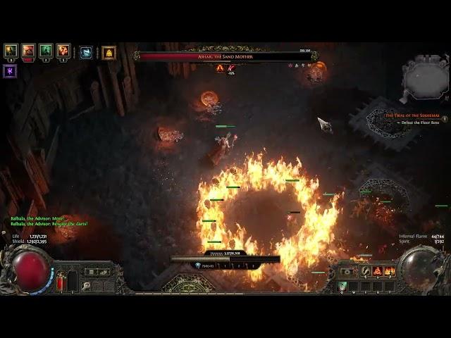 [PoE2 Early] SRS + Skeletal Asonist Infernalist lv75 - Test of Cunning(Trial of the Sekhemas)