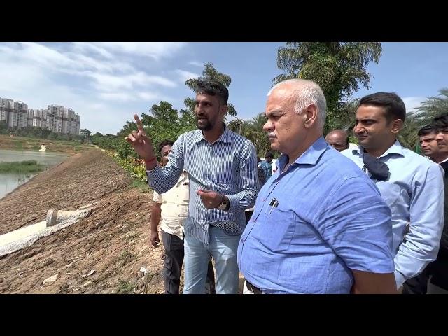 Lake Revival Process Explaining during visit of Honourable Chief Secretay visit - UP@ Bengaluru