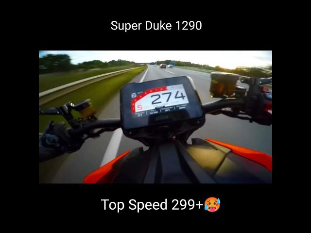 Super Duke 1290 Top Speed 299kmph | 2024 Crazy Ride Duke #shorts #duke #superbike