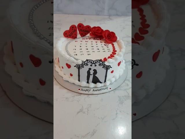 wedding anniversary theme cake