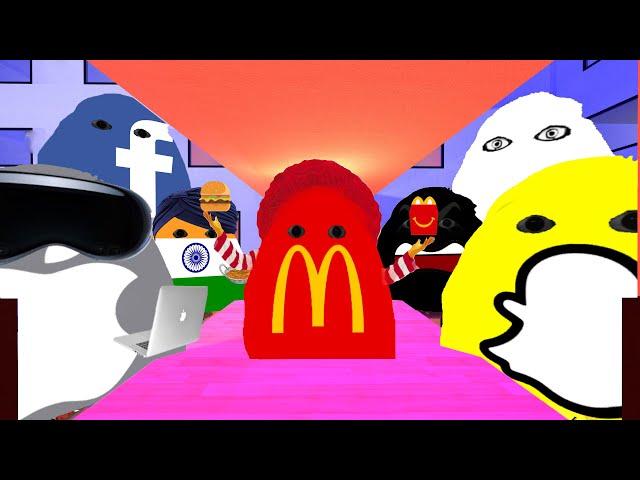 McDonald's Munci, Apple Munci, Rosalia Bizcochito, Ijbiñik Wolf And Angry Munci Family Nextbot Gmod