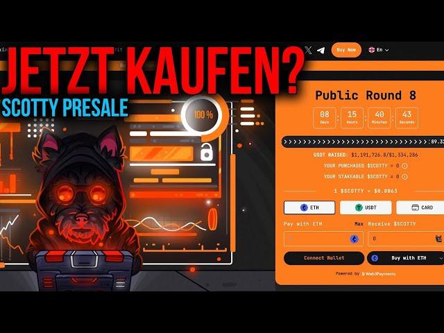 SCOTTY THE AI PRESALE!!  (Jetzt Kaufen?) Preis Prognose Deutsch