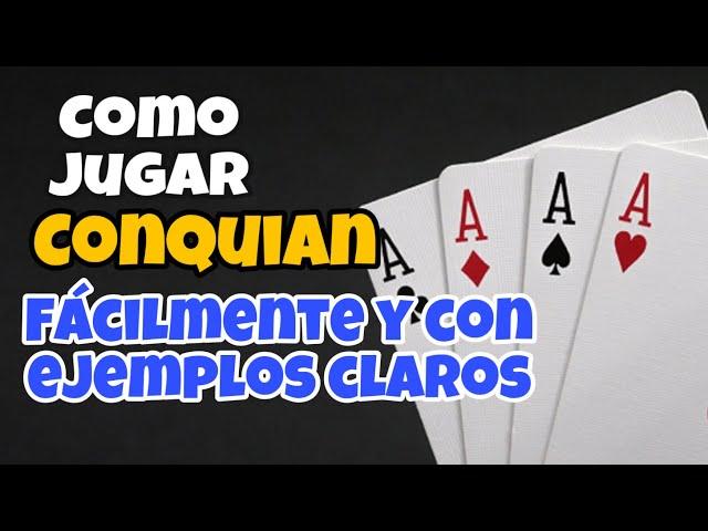 Como jugar conquián explicado detalladamente / como jugar baraja / Conquian como se juega