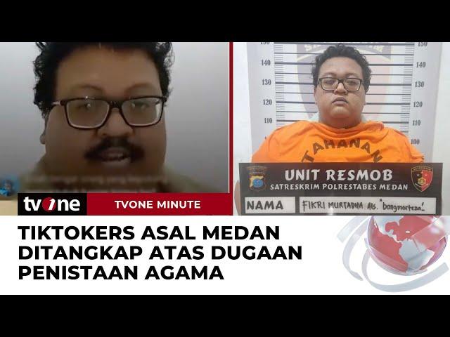 Diduga Menistakan Agama Kristen, Tiktokers Asal Medan Ditangkap Polisi | tvOne Minute