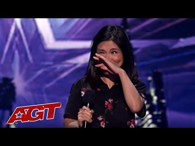 Japanese Comedian Aiko Tanaka BREAKS DOWN in Tears After Her PErformance on Americas Got Talent