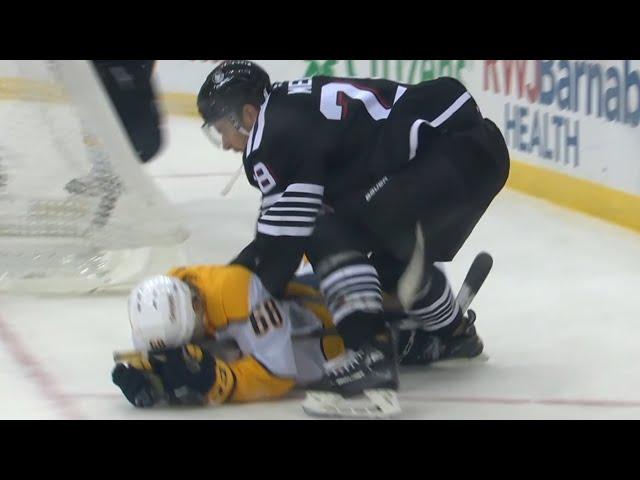 Timo Meier Game Misconduct Against Zachary L'Heureux