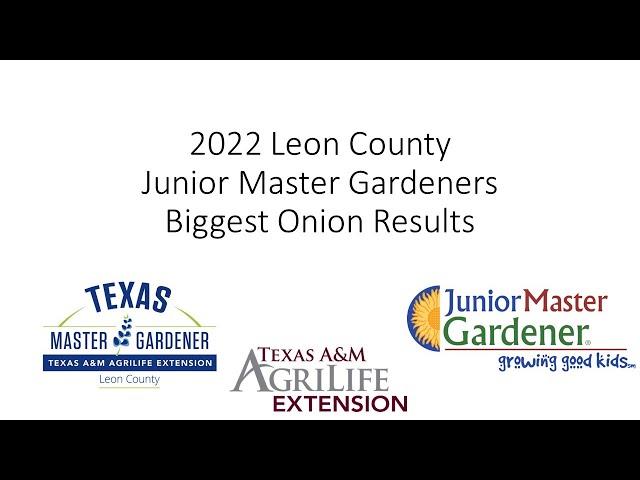 Leon County JMG Onion Contest 2022