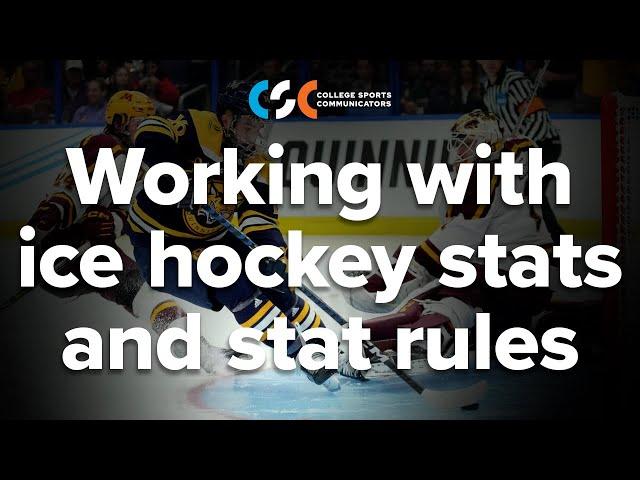 Working with ice hockey stats & stat rules | On-demand webinar