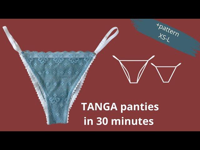 The easiest way to make lace TANGA panties at home | tanga pattern