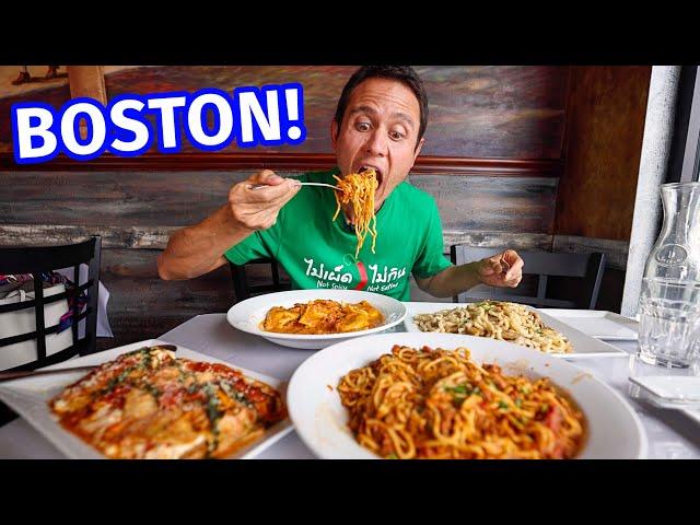 Boston Food Tour - HUGE ITALIAN FOOD + 16” Chicken Parmesan Sub!! | Boston, Massachusetts