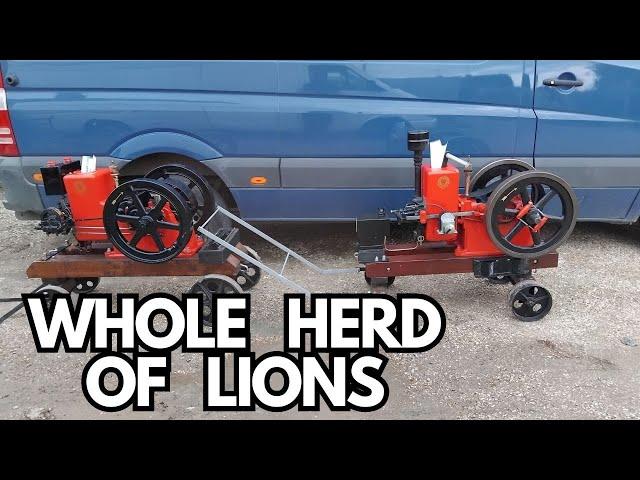 OPEN CRANKS GALORE!!! - Pair of Lion stationary engines - FOR SALE