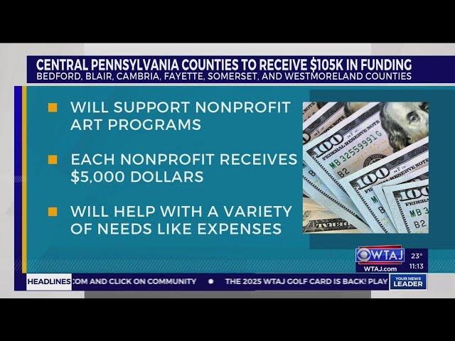 Central Pennsylvania counties receive $105k for art programs