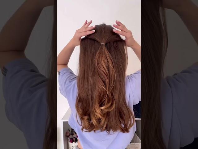 Easy half up hairstyle idea!