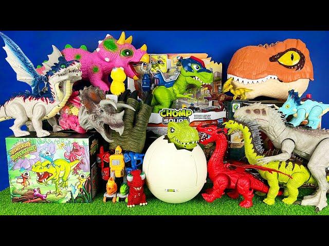 Jurassic World Unboxing Review Asmr Dinosaur T-rex Triceratops Dragon 3 Heads Brontosaurus