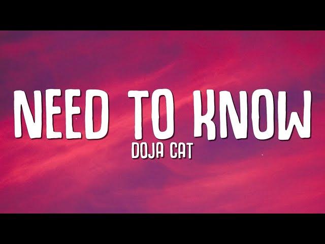 Doja Cat - Need To Know (Lyrics)