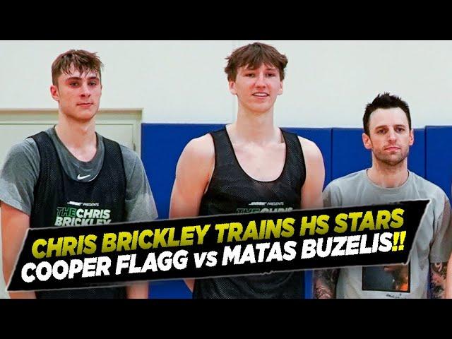 Cooper Flagg vs Matas Buzelis?! NBA trainer Chris Brickley Works out Top Prospects in High School!!