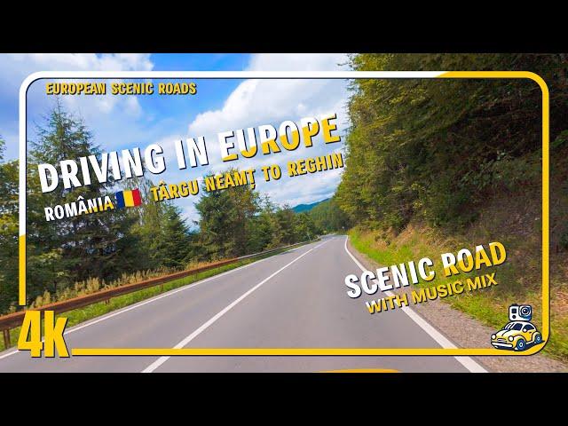 Driving in Europe | Romania: Targu Neamt - Reghin | 4K 50p | music mix on background