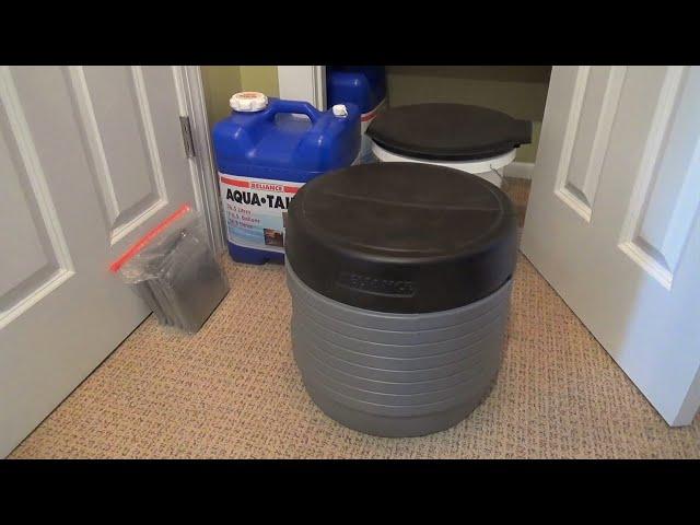 RELIANCE PRODUCTS HASSOCK PORTABLE LIGHTWEIGHT SELF CONTAINED TOILET CUSTOMER REVIEW AND CLOSE LOOK