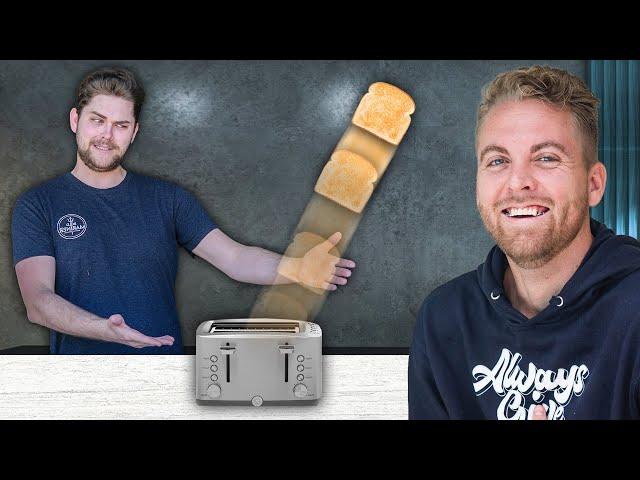 Toaster That Shoots 10ft High Prank in Hotel