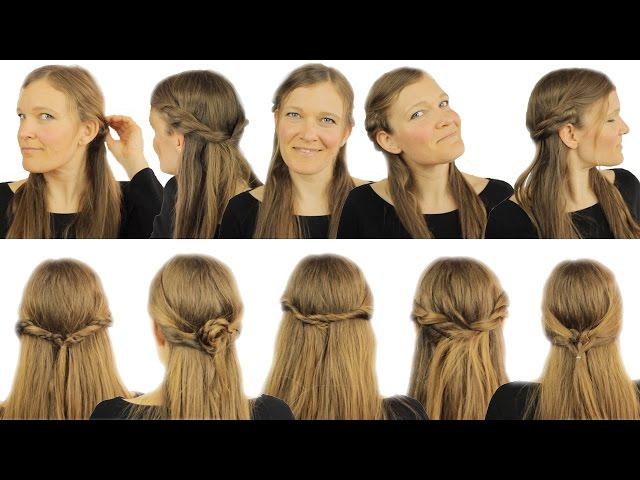 6 schnelle FRISUREN für halb offenes Haar  easy DIY