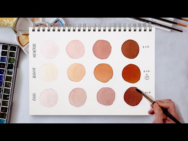 How to mix watercolor skintones (the easy way)