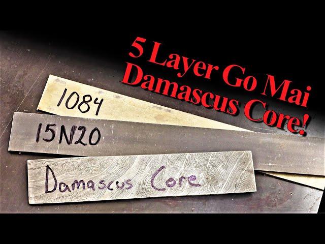 Making Go mai - Forging a 5 layer knife with a damascus core