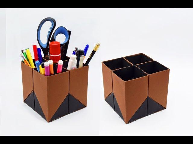 How to make a paper Pen Stand? (Pen Holder)